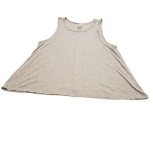 Peyton Jensen Tank Top Shirt Womens Medium Heathered Beige Cream Sleeveless